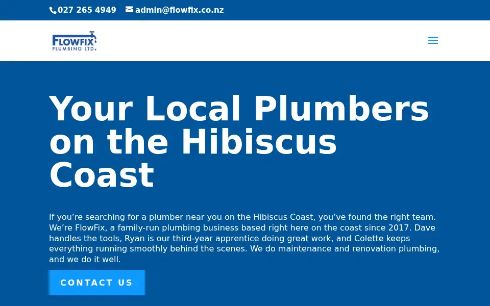 Screenshot of flowfix.co.nz