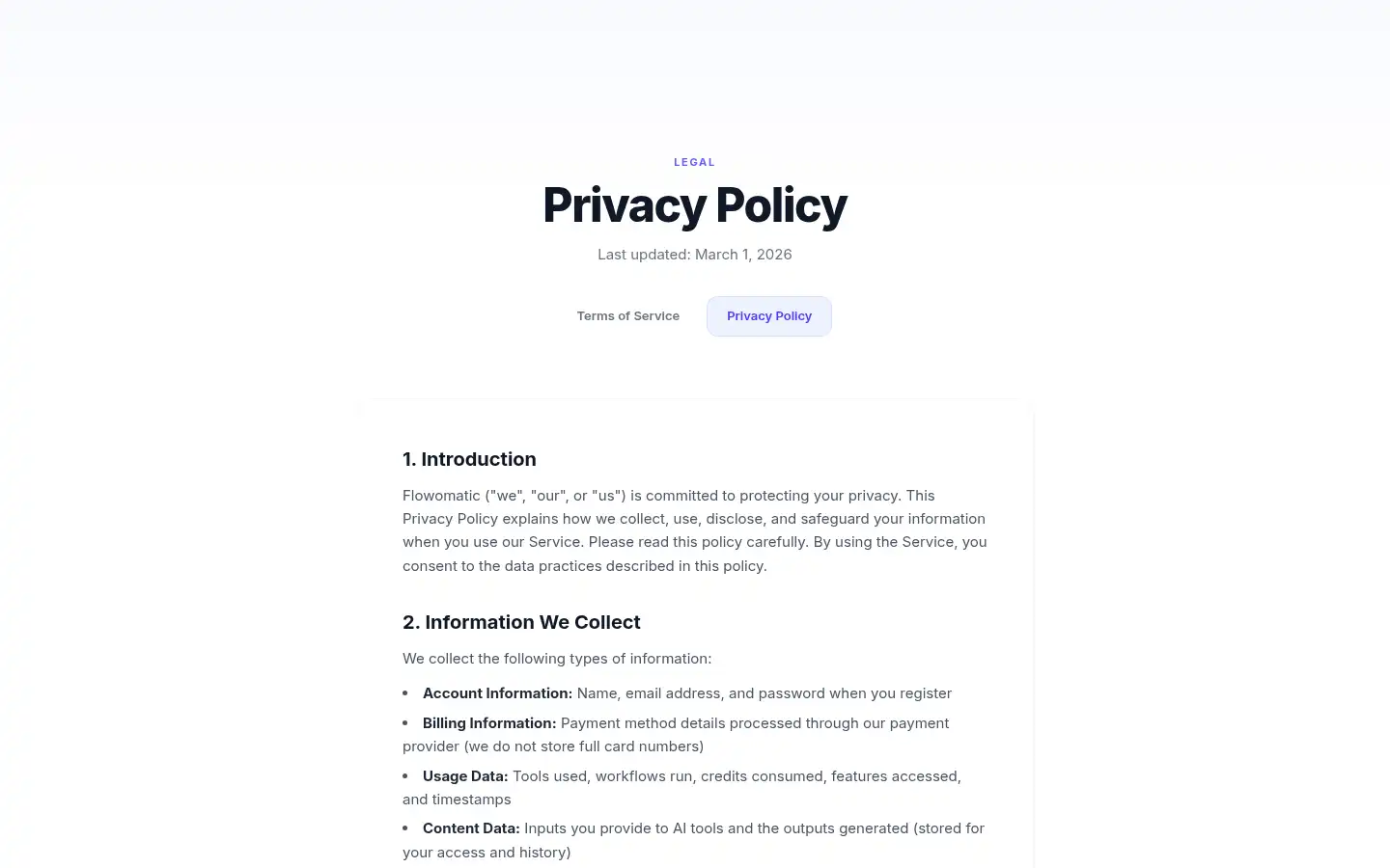 Screenshot of flowomatic.com
