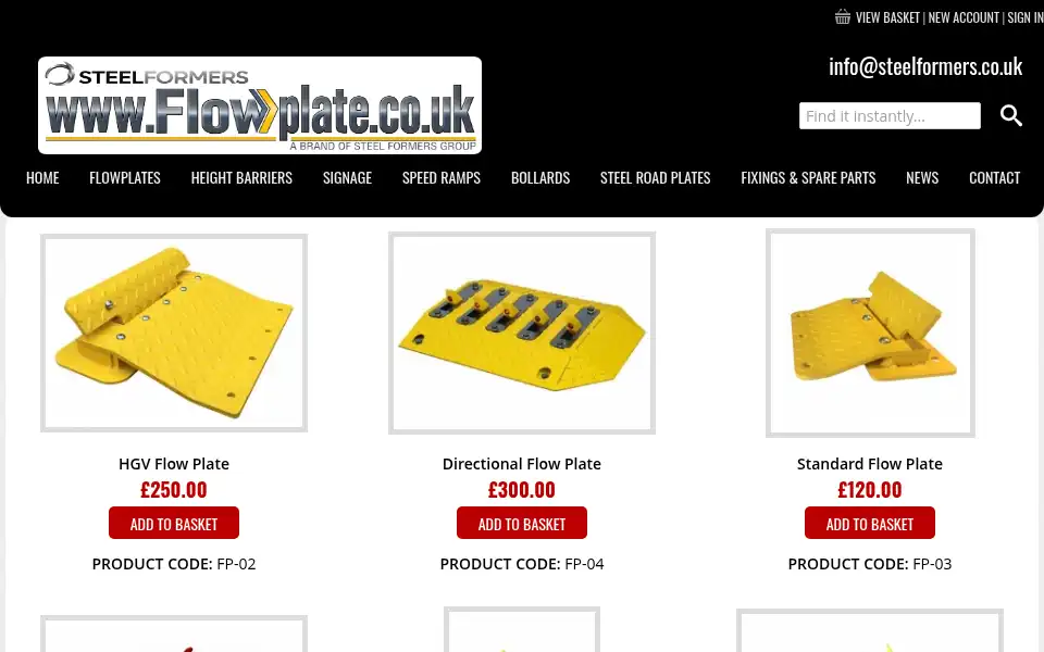 Screenshot of flowplates.co.uk