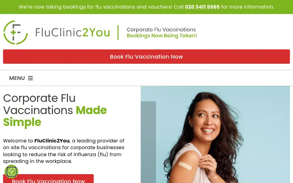 Screenshot of fluclinic2you.com
