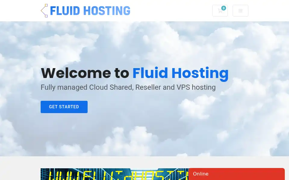 Screenshot of fluidhosting.com
