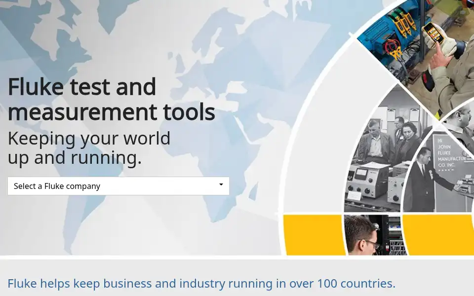 Screenshot of fluke.com
