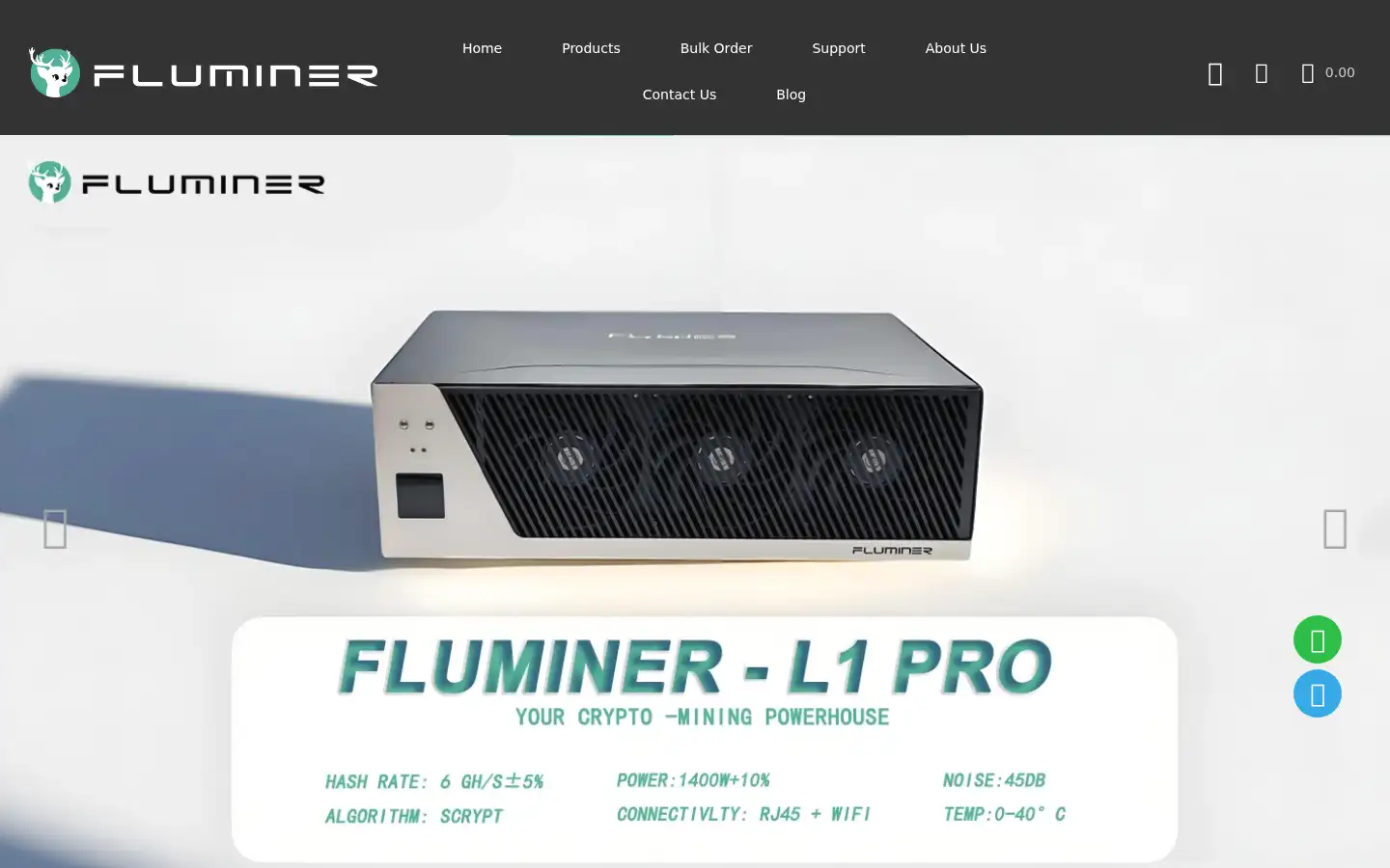 Screenshot of fluminer.cc