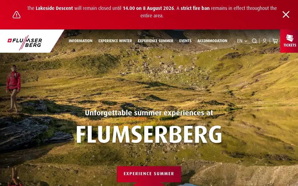 Screenshot of flumserberg.ch