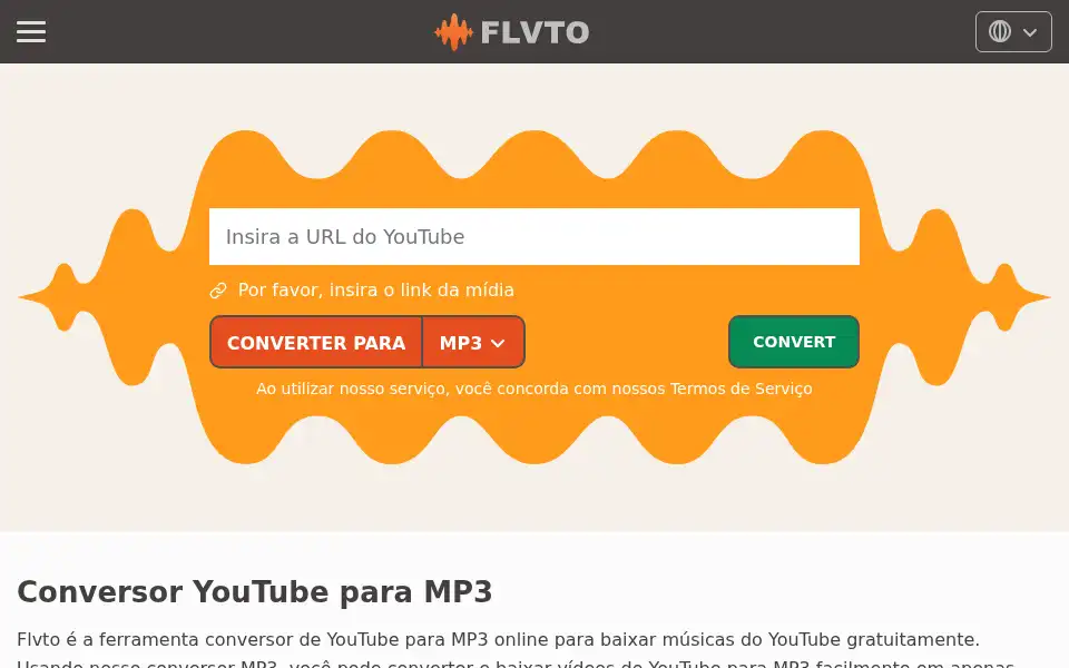 Screenshot of flvto.site