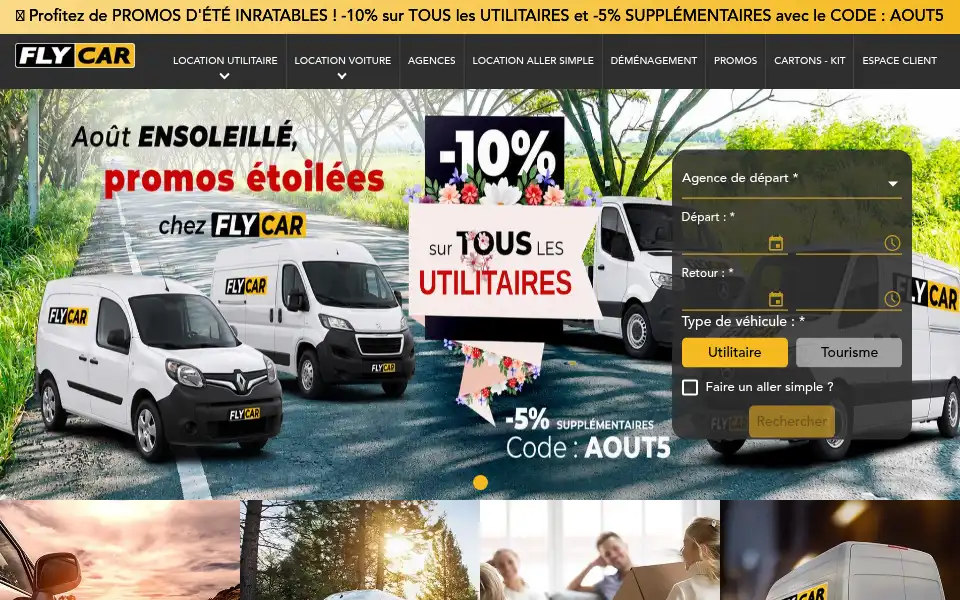 Screenshot of fly-car.fr