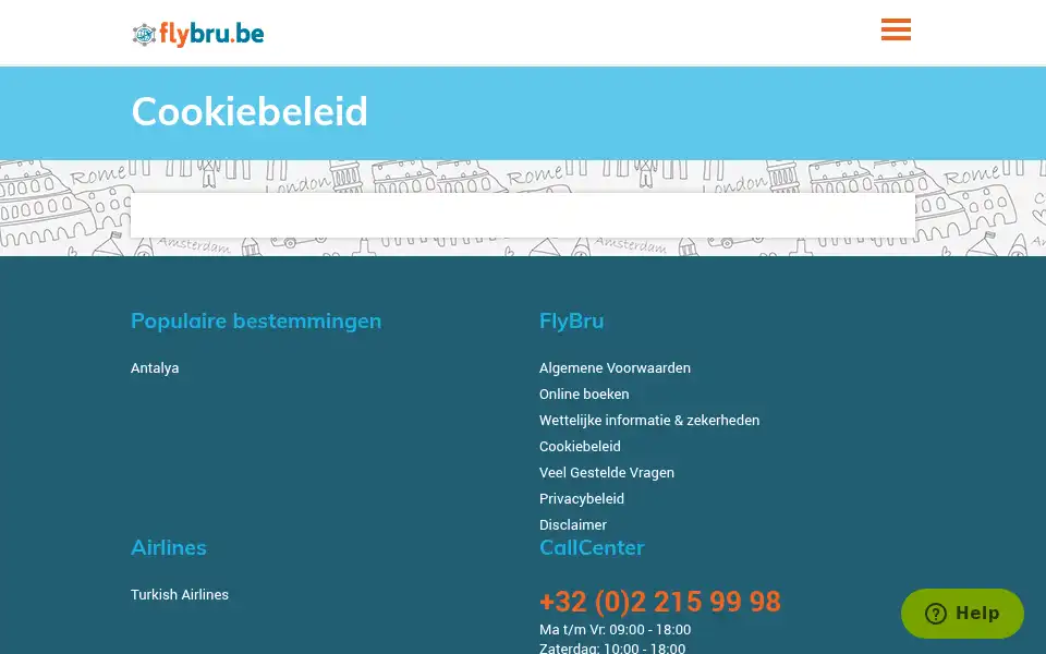 Screenshot of flybru.be