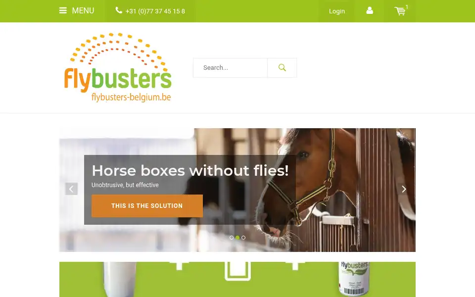 Screenshot of flybusters-belgium.be