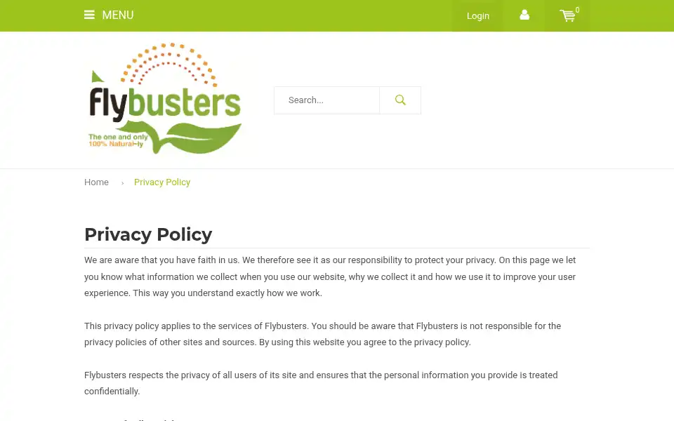 Screenshot of flybusters.nl
