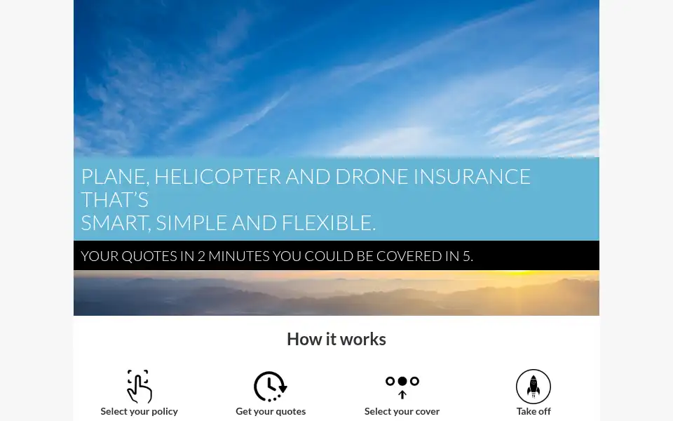 Screenshot of flycovered.com