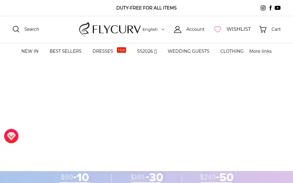 Screenshot of flycurvy.com