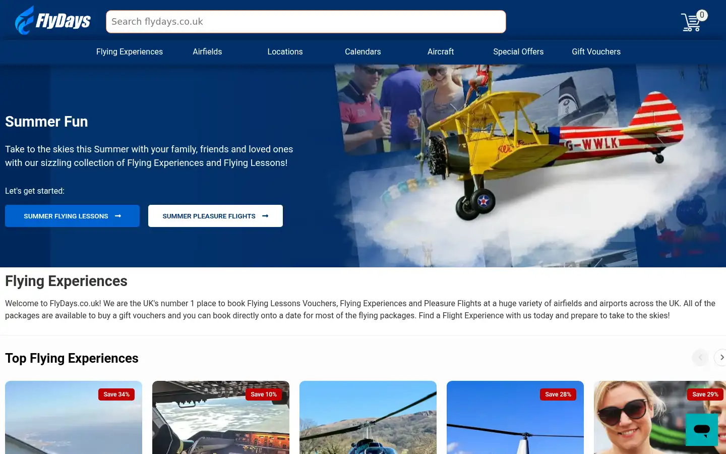 Screenshot of flydays.co.uk