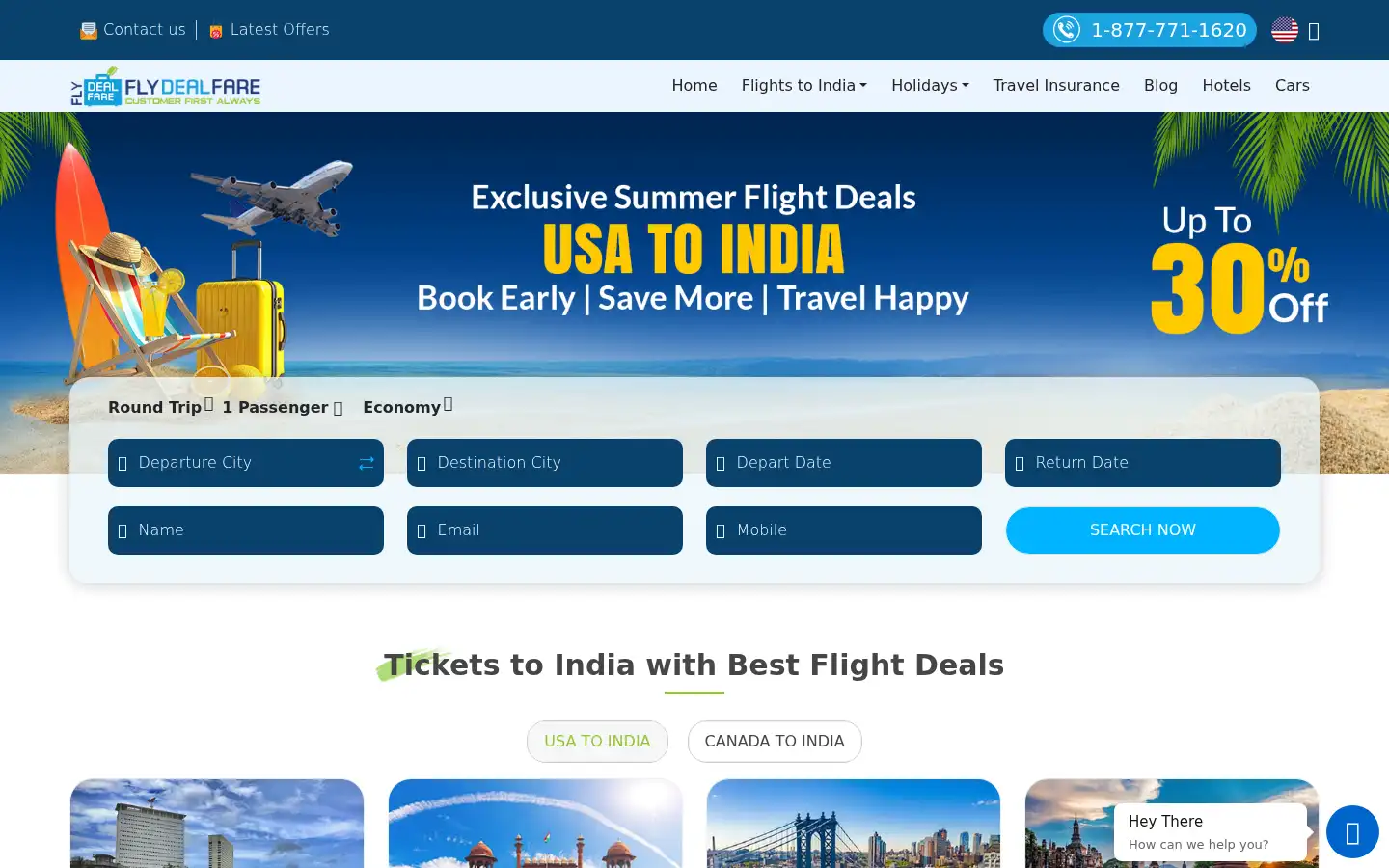 Screenshot of flydealfare.com