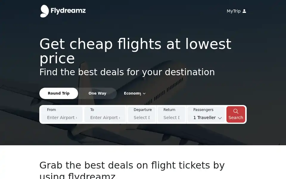 Screenshot of flydreamz.com