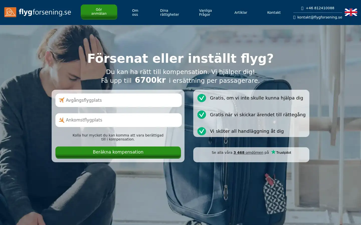 Screenshot of flygforsening.se
