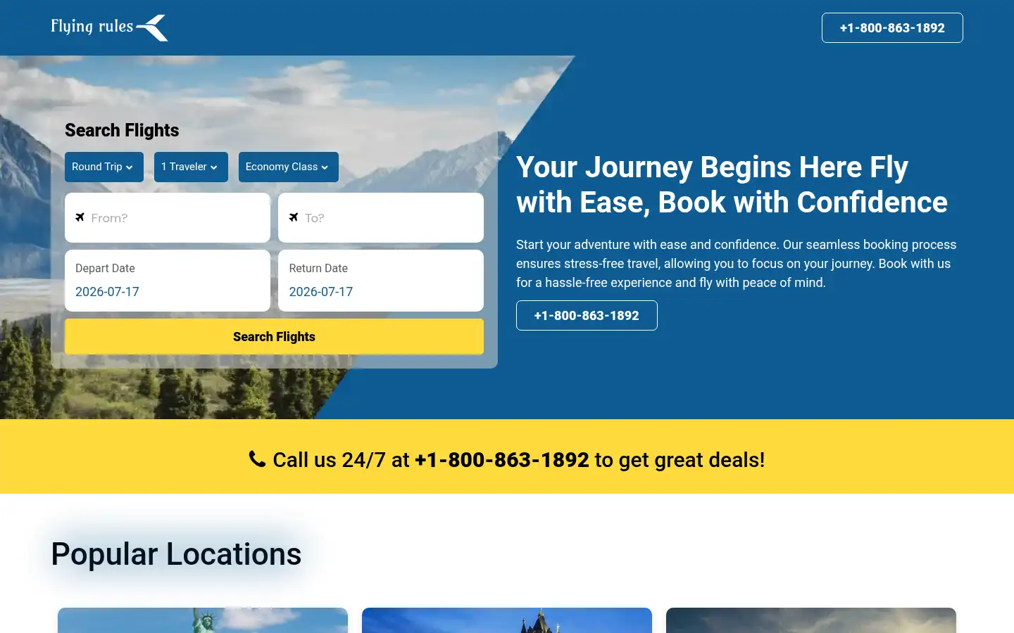 Screenshot of flyingrules.com