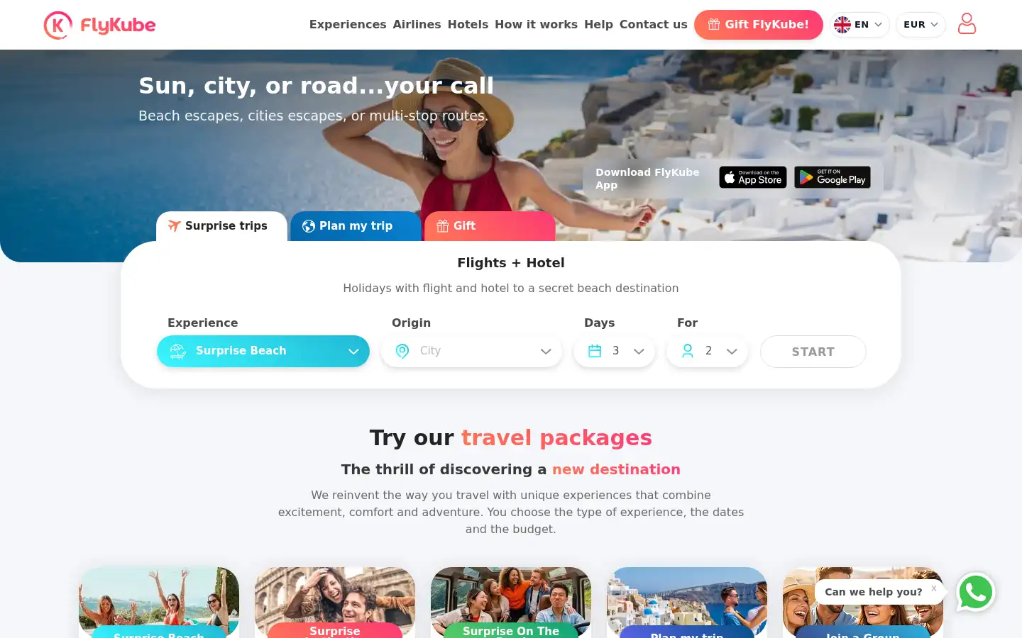 Screenshot of flykube.com