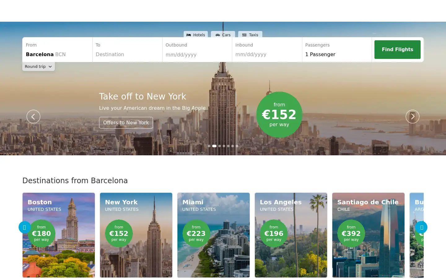 Screenshot of flylevel.com