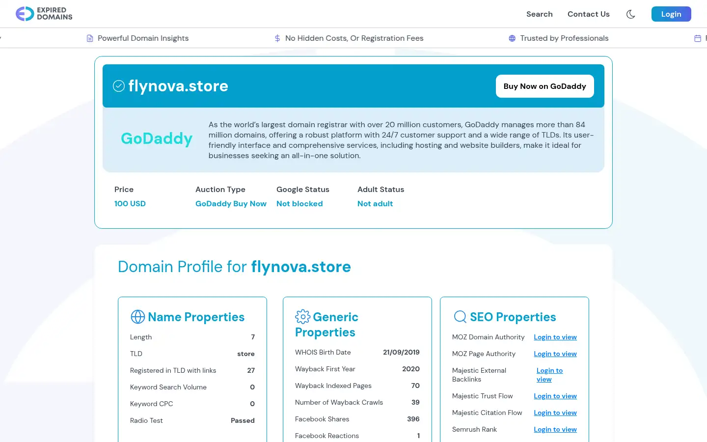 Screenshot of flynova.store