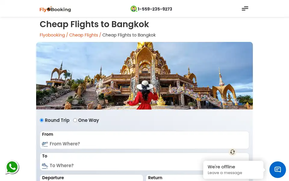 Screenshot of flyobooking.com