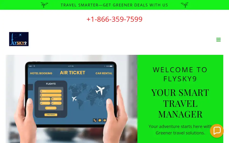 Screenshot of flysky9.com