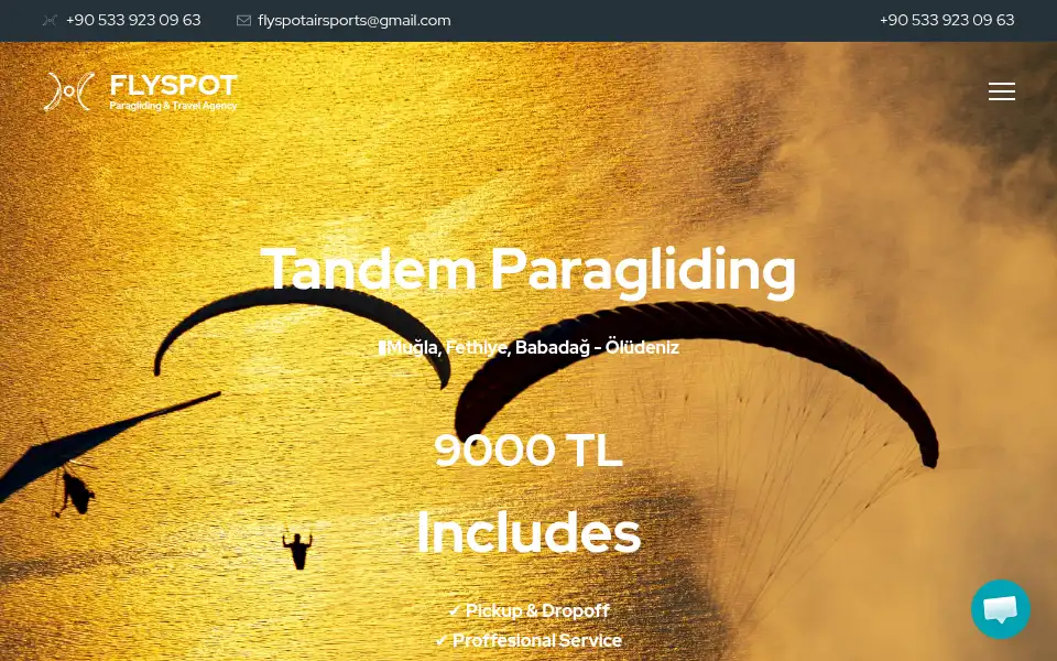Screenshot of flyspot.com.tr