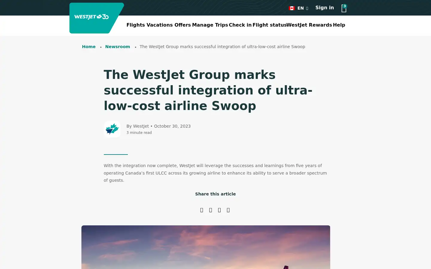 Screenshot of flyswoop.com