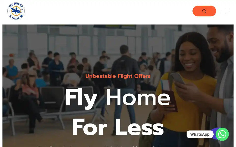 Screenshot of flytravelsandtours.co.uk
