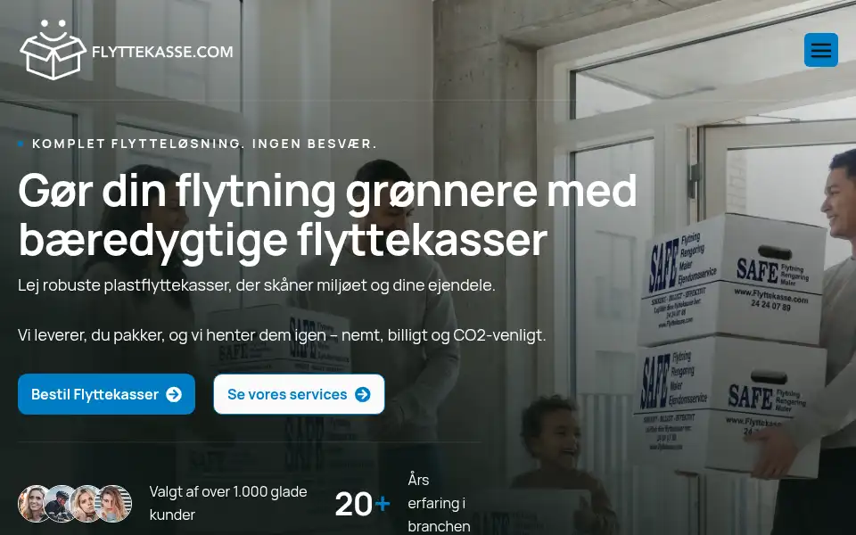 Screenshot of flyttekasse.com