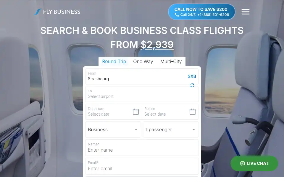 Screenshot of flyvagarybusiness.com