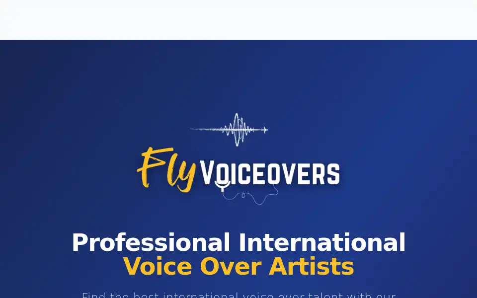 Screenshot of flyvoiceovers.com