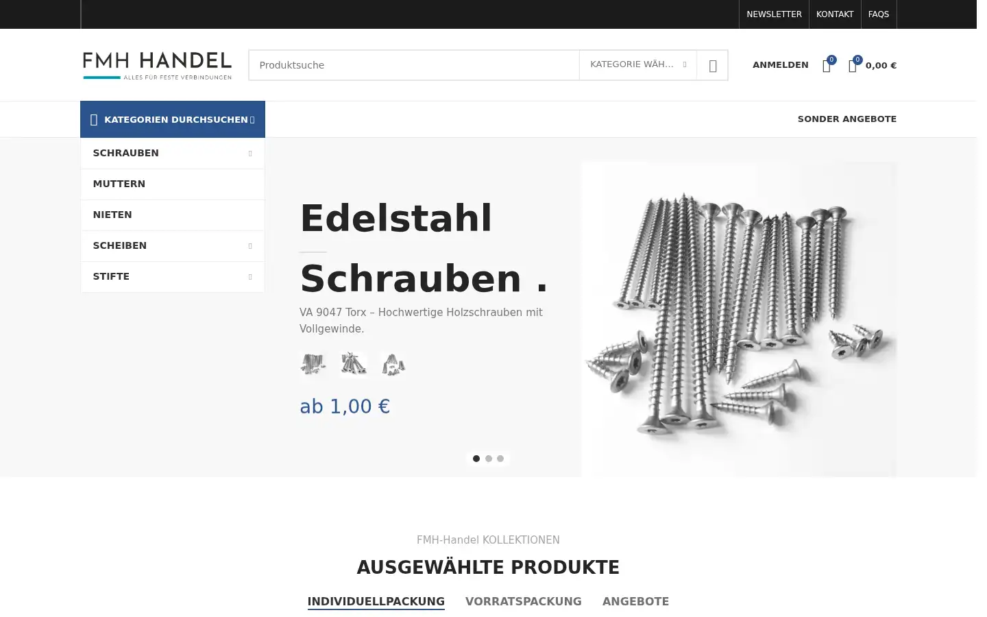 Screenshot of fmh-handel.de