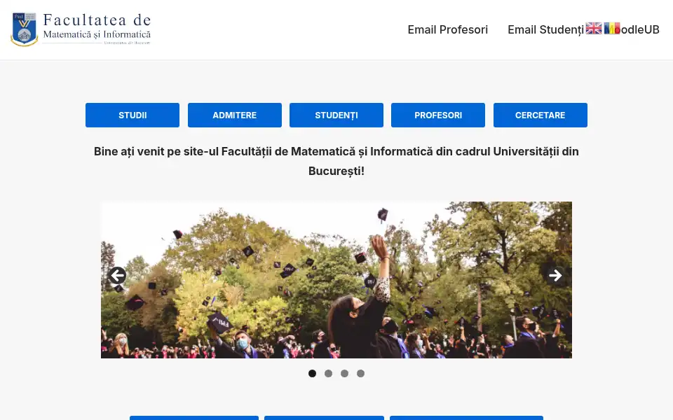 Screenshot of fmi.unibuc.ro