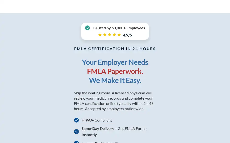 Screenshot of fmladocs.com