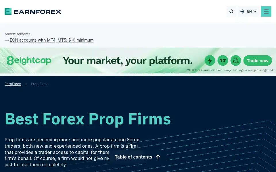Screenshot of fmstraders.com