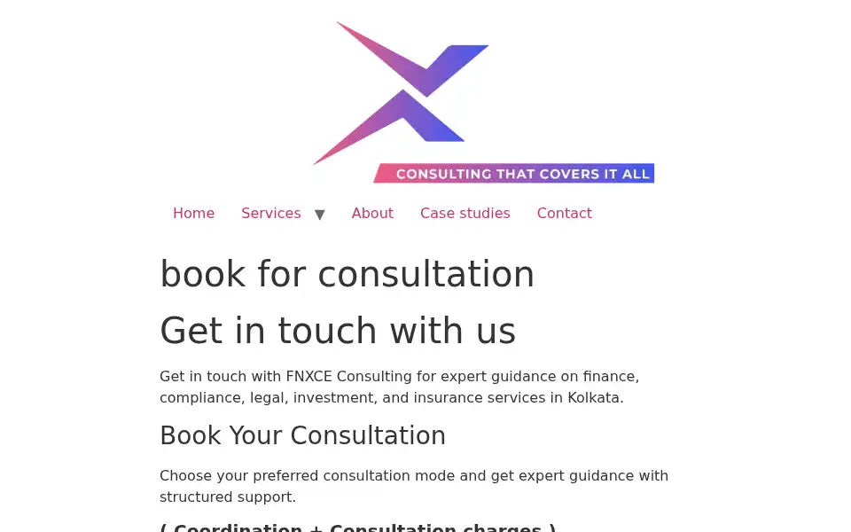 Screenshot of fnxceconsulting.com