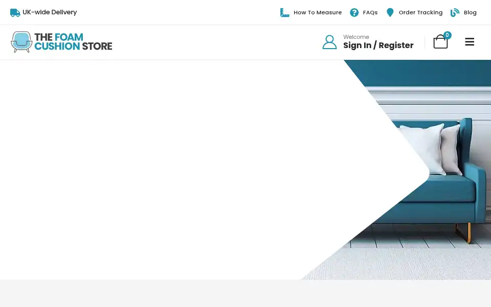 Screenshot of foamcushionstore.co.uk