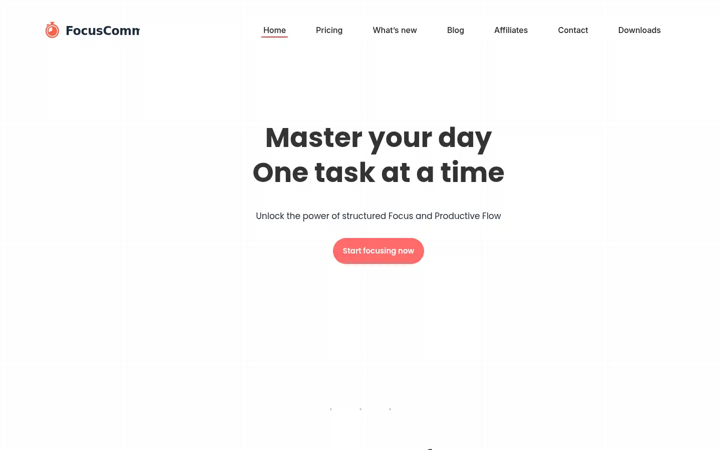 Screenshot of focuscommit.com