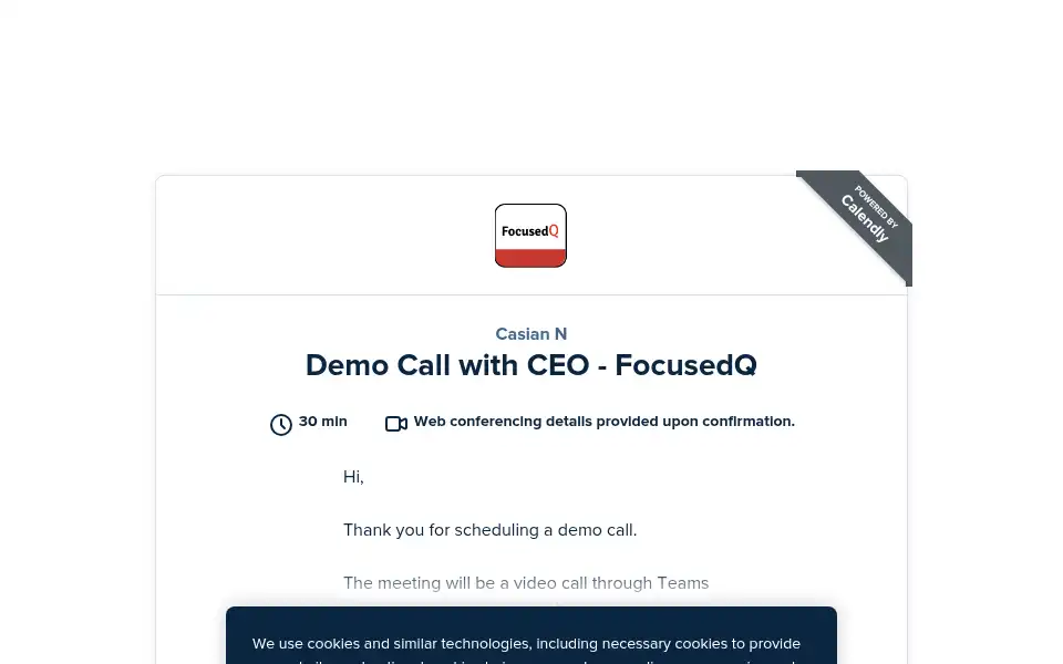 Screenshot of focusedq.com