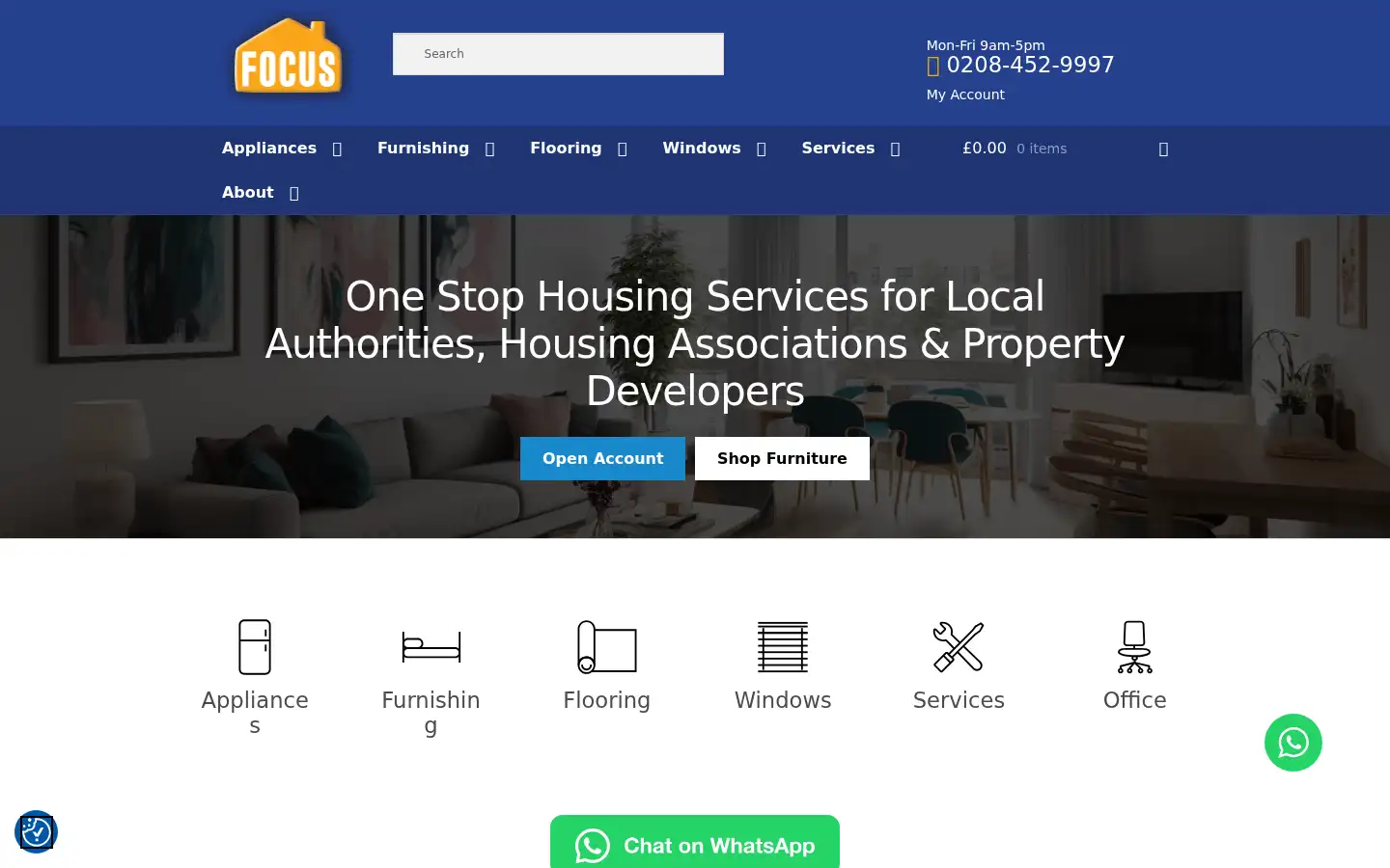 Screenshot of focusfurnishing.co.uk