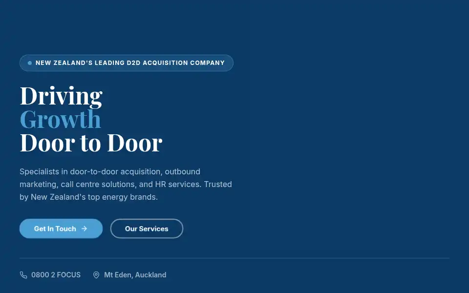 Screenshot of focusmarketing.co.nz