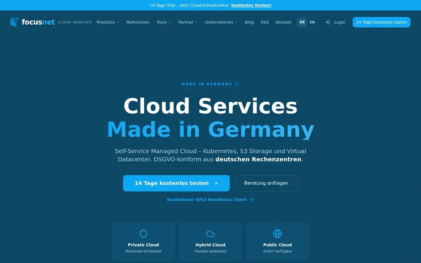 Screenshot of focusnet.de
