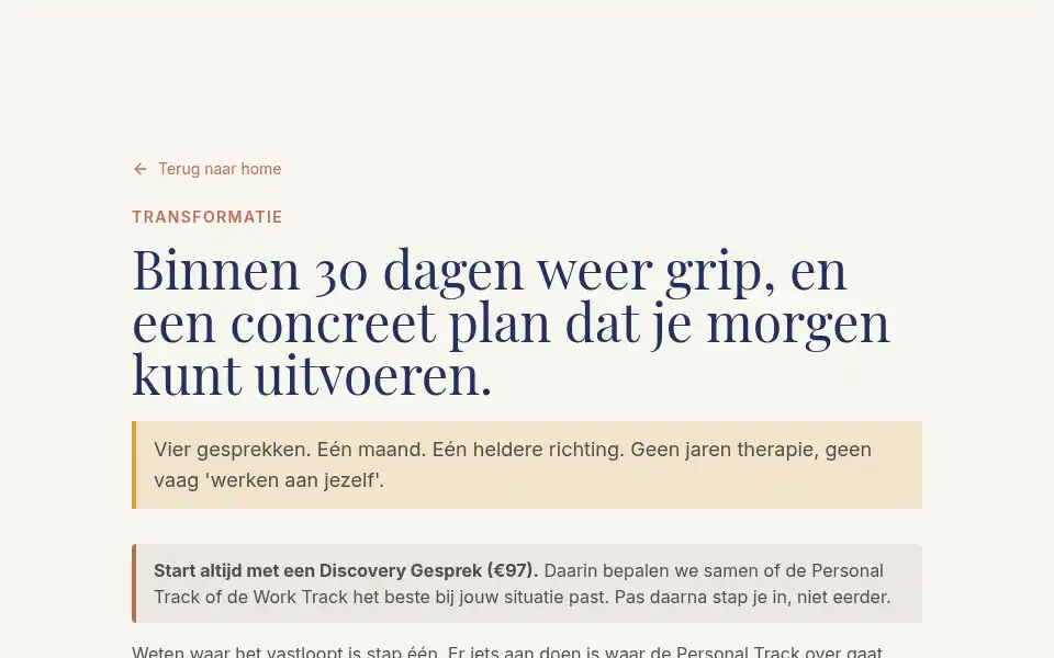 Screenshot of focusonpurpose.nl