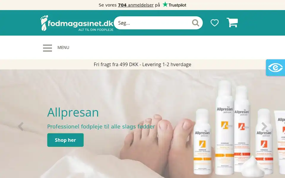 Screenshot of fodmagasinet.dk