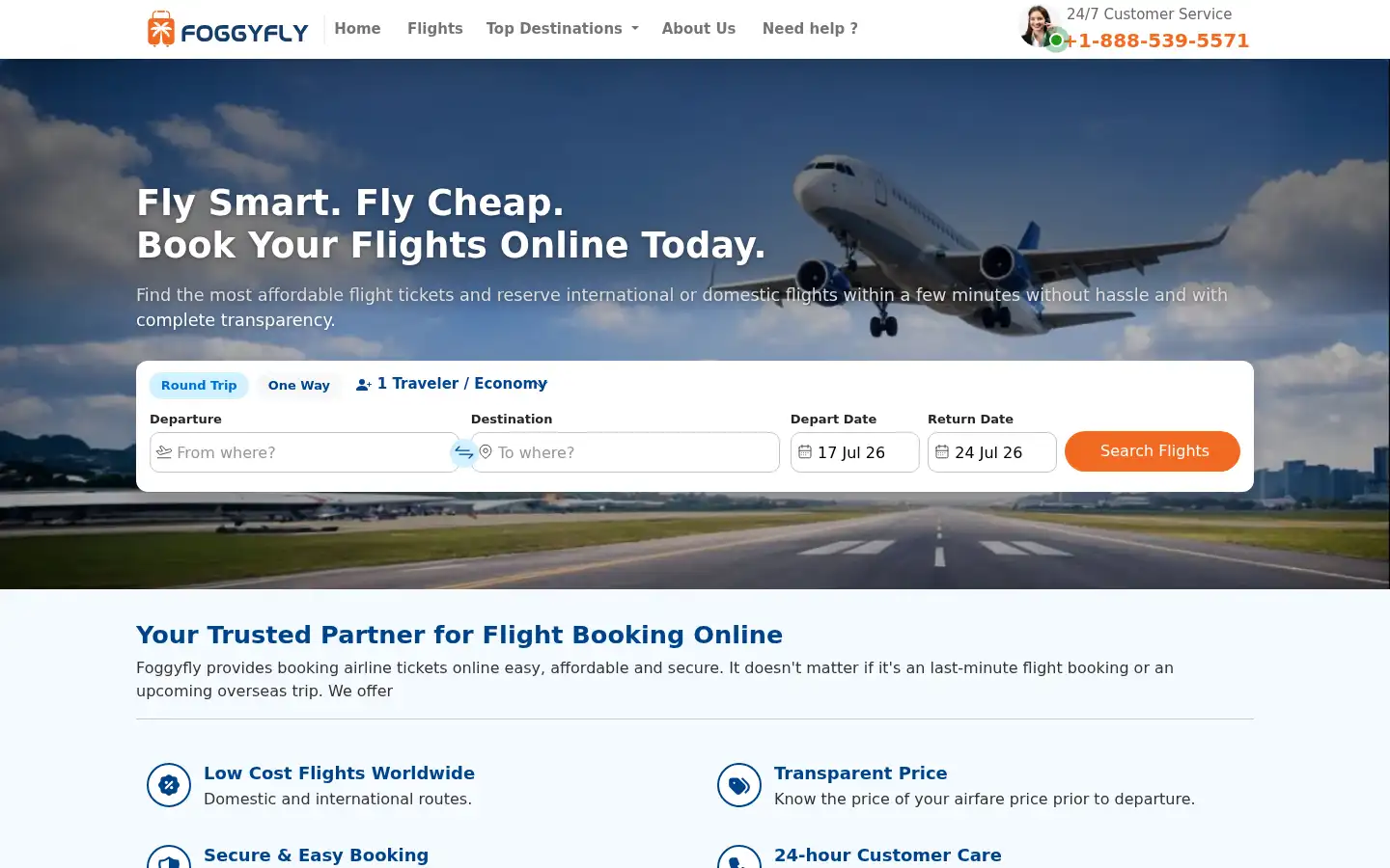 Screenshot of foggyfly.com