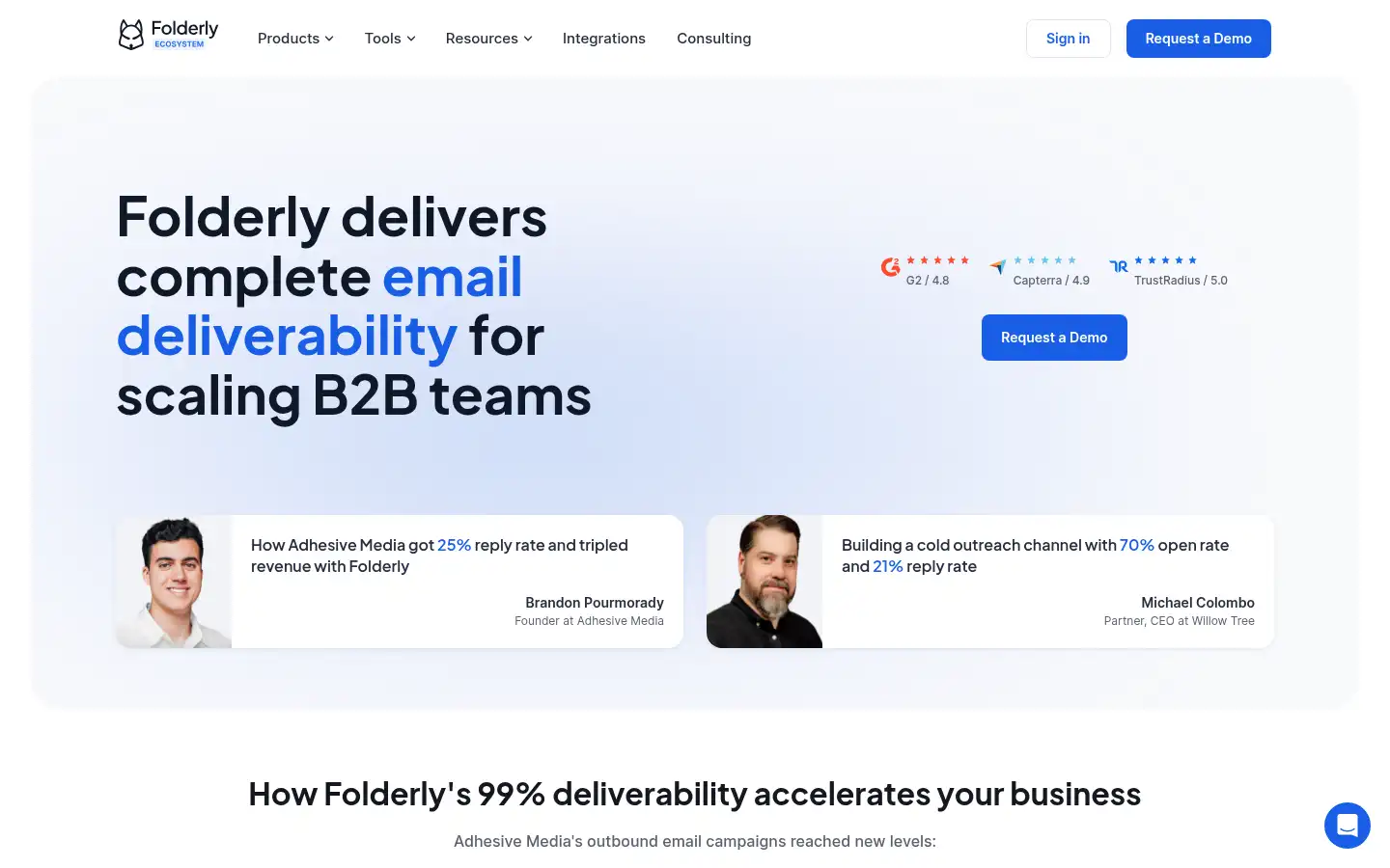 Screenshot of folderly.com