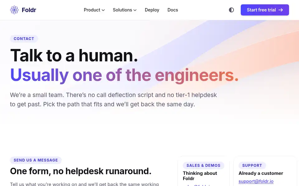 Screenshot of foldr.io