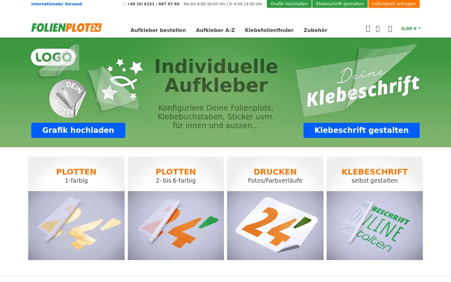Screenshot of folienplot24.de