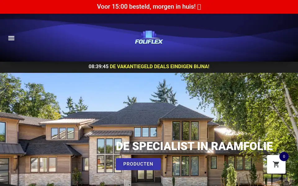 Screenshot of foliflex.nl