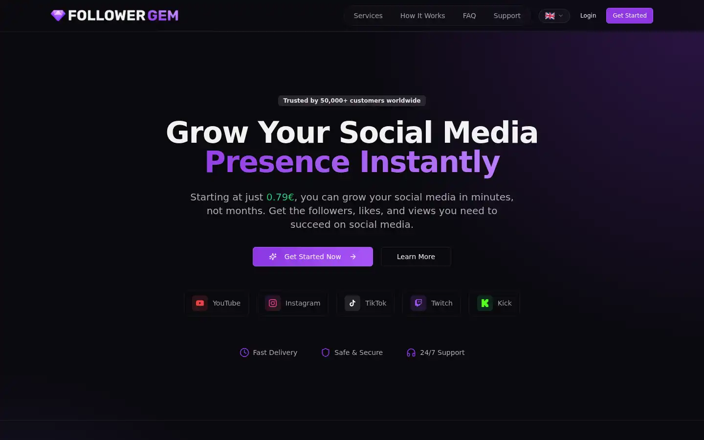 Screenshot of followergem.com